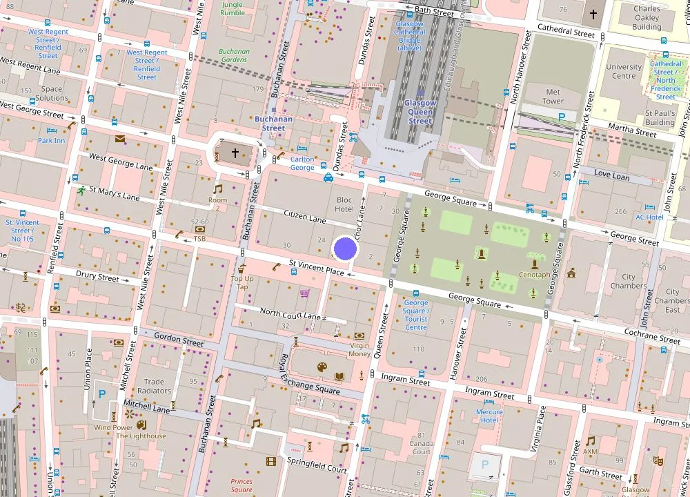 Map: Native Glasgow